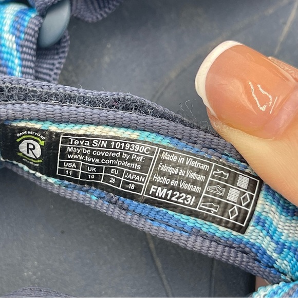 Teva Kid's 11 Hurricane XLT 2 Sandal Delmar Sea Blue Wave 1019390Y Waterproof - Picture 12 of 12